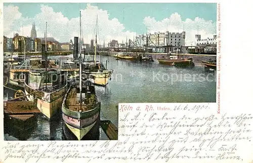 AK / Ansichtskarte Koeln_Rhein Hafen Koeln_Rhein