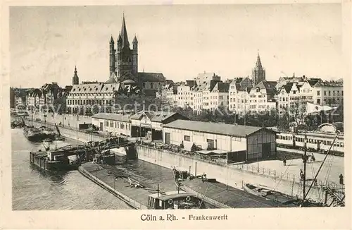 AK / Ansichtskarte Koeln_Rhein Frankenwerft Kirche Feldpost Koeln_Rhein
