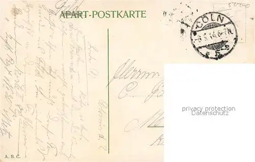 AK / Ansichtskarte Koeln_Rhein Frankenwerft Frachtkahn Kirche Feldpost Koeln_Rhein