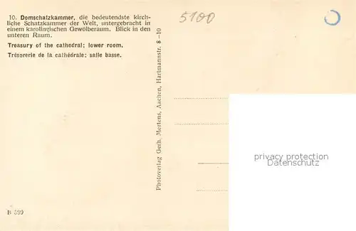 AK / Ansichtskarte Koeln_Rhein Dom Schatzkammer Koeln_Rhein