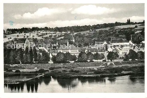 AK / Ansichtskarte Moselweiss Panorama Blick ueber den Rhein Krankenhaus der Dominikanerinnen Moselweiss