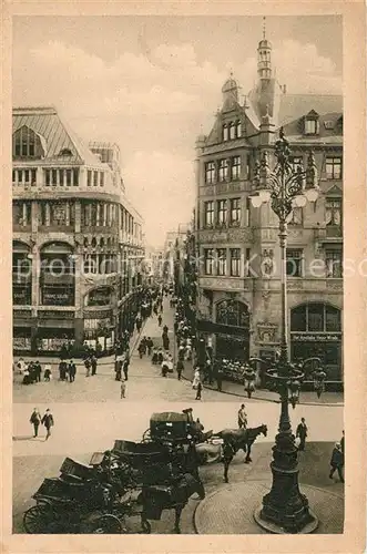 AK / Ansichtskarte Koeln_Rhein Hohestrasse Pferdedroschken Koeln_Rhein