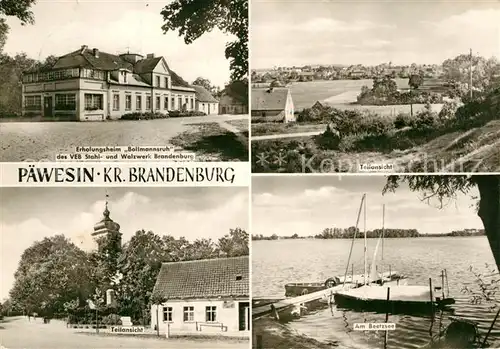 AK / Ansichtskarte Paewesin Erholungsheim Bollmannsruh Panorama Anleger Beetzsee Ortsmotiv Paewesin