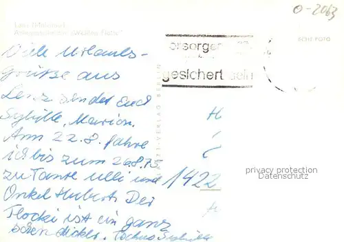 AK / Ansichtskarte Lenz_Malchow Anlegestelle Weisse Flotte Fahrgastschiff Petersdorfer Kanal Lenz Malchow