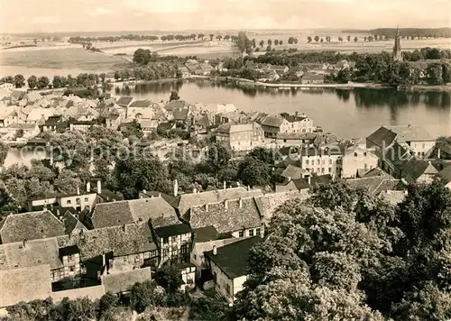 AK / Ansichtskarte Malchow Stadtpanorama Blick zum ehemaligen Kloster Malchow