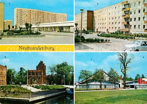 AK / Ansichtskarte Neubrandenburg Juri Gagarin Ring Plattenbauten Keplerstrasse Siedlung Treptower Strasse Stadthalle Neubrandenburg