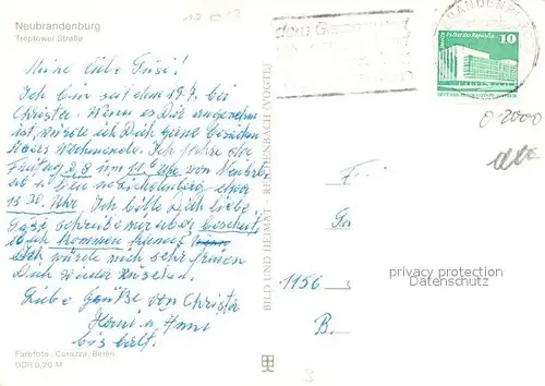 AK / Ansichtskarte Neubrandenburg Treptower Strasse Neubrandenburg