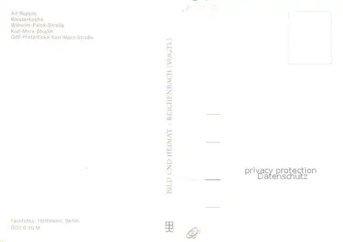 AK / Ansichtskarte Neuruppin Alt Ruppin Klosterkirche Wilhelm Pieck Strasse Karl Marx Strasse OdF Platz Neuruppin