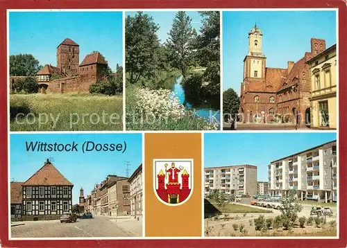 AK / Ansichtskarte Wittstock Bischofsburg Dosse Rathaus Ernst Luck Strasse Kaethe Kollwitz Strasse Wittstock