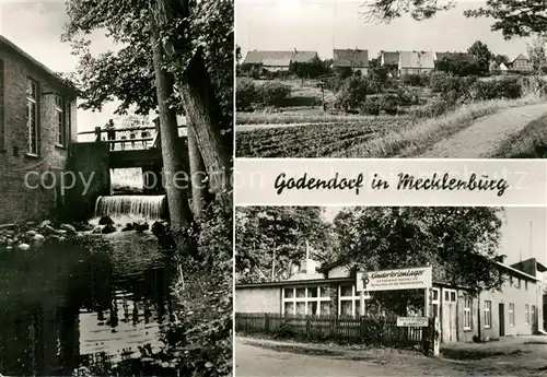 AK / Ansichtskarte Godendorf_Neustrelitz Ortsansicht Kinderferienlager Wasserfall Godendorf_Neustrelitz