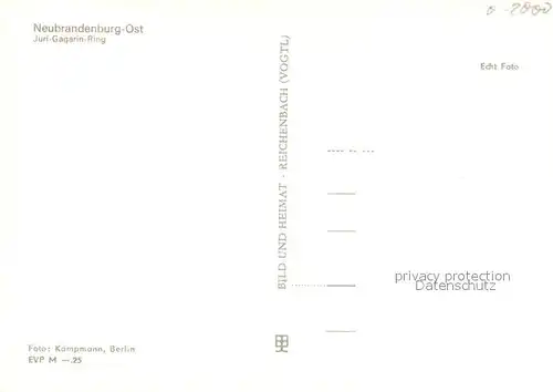 AK / Ansichtskarte Neubrandenburg Juri Gagarin Ring Plattenbau Wohnsiedlung Neubrandenburg
