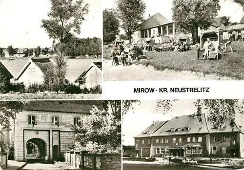 AK / Ansichtskarte Mirow Badestrand Mirowsee Torhaus Bahnhof Mirow