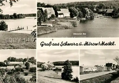 AK / Ansichtskarte Schwarz_Roebel_Mueritz Panorama Schwarzer See Mecklenburgische Seenplatte Ortsansicht 