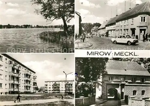 AK / Ansichtskarte Mirow Mirower See Mecklenburgische Seenplatte Ernst Thaelmann Strasse Neubauten Torhaus Mirow