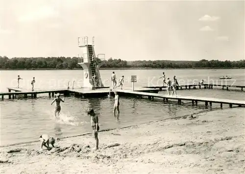 AK / Ansichtskarte Mirow Badeanstalt am Mirower See Mecklenburgische Seenplatte Mirow