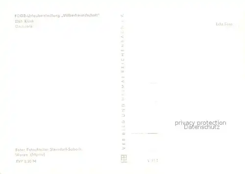 AK / Ansichtskarte Klink_Waren FDGB Urlaubersiedlung Voelkerfreundschaft Dachcafe Klink Waren