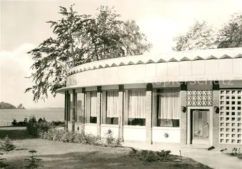 AK / Ansichtskarte Waren_Mueritz Konsum Gaststaette Mueritzkrug an der Mueritz Mecklenburgische Seenplatte Waren Mueritz