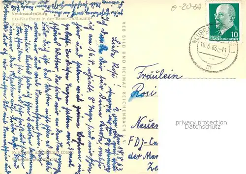 AK / Ansichtskarte Neubrandenburg HO Kaufhaus Ernst Thaelmann Strasse Neubrandenburg