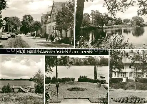 AK / Ansichtskarte Kleinzerlang Dorfstrasse Blick vom FDGB Cafe zum Paelitzsee Kleinzerlang