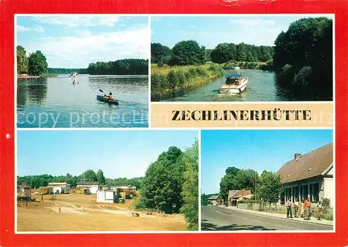 AK / Ansichtskarte Zechlinerhuette Schlabornsee Zootzenkanal Campingplatz Wegener Gedenkstaette Rheinsberger Strasse Zechlinerhuette