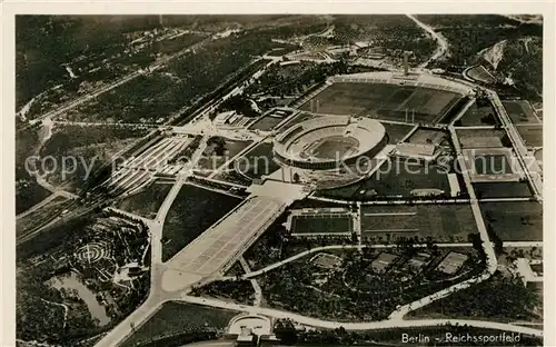 AK / Ansichtskarte Berlin Fliegeraufnahme Olympia Reichssportfeld Berlin