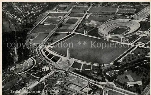 AK / Ansichtskarte Berlin Fliegeraufnahme Olympia Reichssportfeld  Berlin