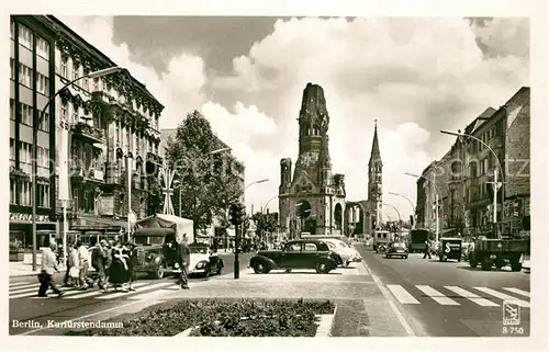 AK / Ansichtskarte Berlin Kurf?rstendamm Ged?chtniskirche Berlin