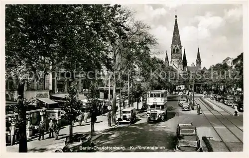 AK / Ansichtskarte Charlottenburg Kurf?rstendamm Kaiser Wilhelm Ged?chtniskirche Charlottenburg