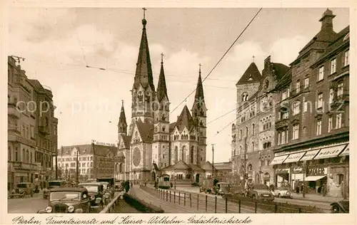 AK / Ansichtskarte Berlin Tauentzienstrasse und Kaiser Wilhelm Ged?chtniskirche Berlin
