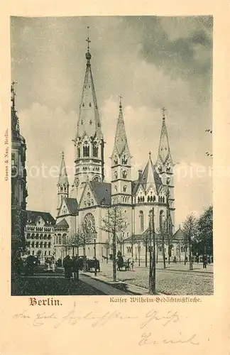 AK / Ansichtskarte Berlin Kaiser Wilhelm Ged?chtniskirche Berlin