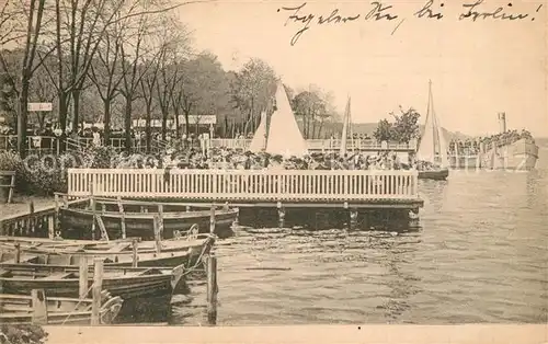 AK / Ansichtskarte Berlin Tegel Bootssteg Berlin Tegel