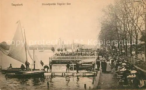 AK / Ansichtskarte Tegelort Standpartie Tegeler See Tegelort