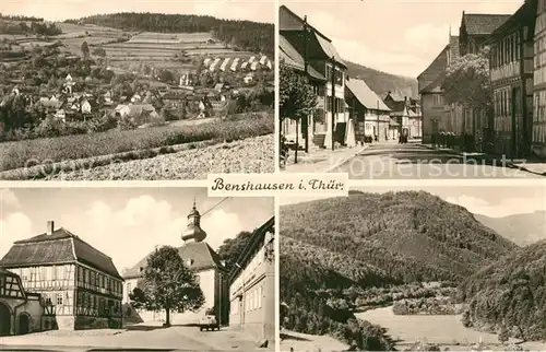 AK / Ansichtskarte Benshausen Fliegeraufnahme Strassenpartie Benshausen