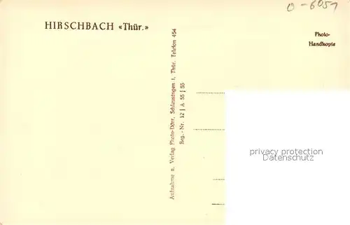 AK / Ansichtskarte Hirschbach_Suhl  Hirschbach Suhl