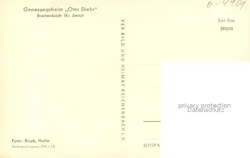 AK / Ansichtskarte Breitenbach_Zeitz Genesungsheim Otto Diehr Breitenbach Zeitz