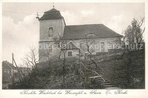 AK / Ansichtskarte Weissenfels_Saale K?sslitz Wiedebach Kirche Weissenfels_Saale
