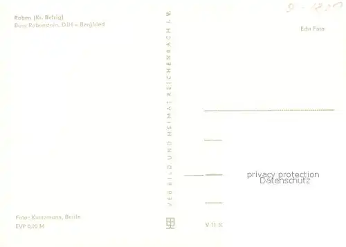 AK / Ansichtskarte Raben_Brandenburg Burg Rabenstein DJH Bergfried Raben Brandenburg