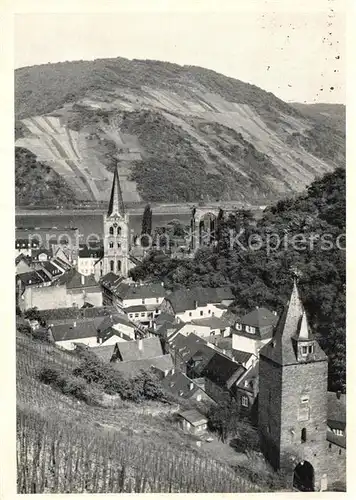 AK / Ansichtskarte Bacharach_Rhein Kirche Stadttor Panorama Bacharach Rhein