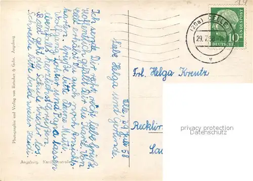 AK / Ansichtskarte Augsburg Karolinenstrasse Augsburg