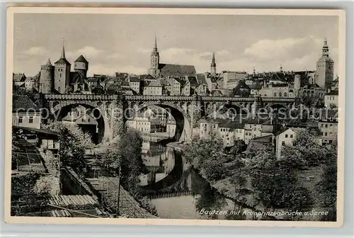 AK / Ansichtskarte Bautzen Kronprinzenbruecke Spree Bautzen