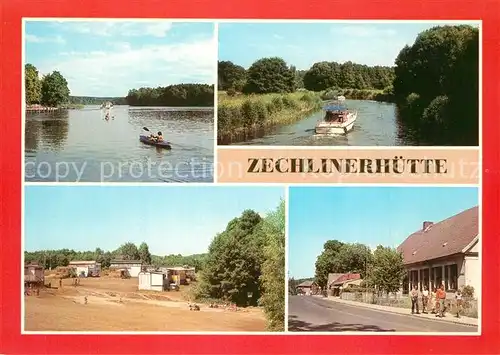 AK / Ansichtskarte Zechlinerhuette Schlabornsee Zootzenkanal Campingplatz Wegener Gedenkstaette Rheinsberger Strasse Zechlinerhuette