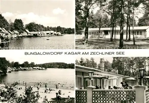 AK / Ansichtskarte Kagar Bungalowdorf Badestrand am Zechliner See Rheinsberger Seenplatte Kagar