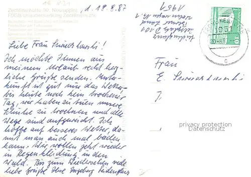 AK / Ansichtskarte Zechlinerhuette FDGB Urlaubersiedlung Badestelle Bootssteg Tietzowsee Finnhuetten Restaurant Zechlinerhuette