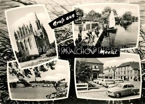 AK / Ansichtskarte Malchow Kloster Kirche Blick ueber den See Marktplatz Malchow