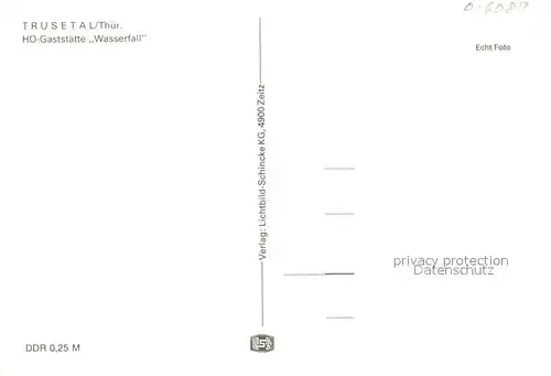 AK / Ansichtskarte Trusetal HO Gastst?tte Wasserfall Trusetal