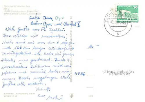 AK / Ansichtskarte Flecken_Zechlin Schwarzer See Markt Erholungsheim Eisenh?he Strandbad am Grossen Zechliner See Flecken_Zechlin