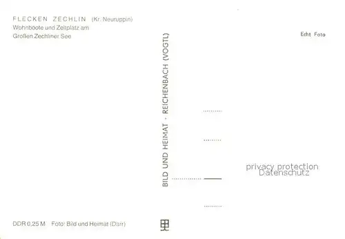 AK / Ansichtskarte Flecken_Zechlin Camping Wohnboote  Grosser Zechliner See Flecken_Zechlin