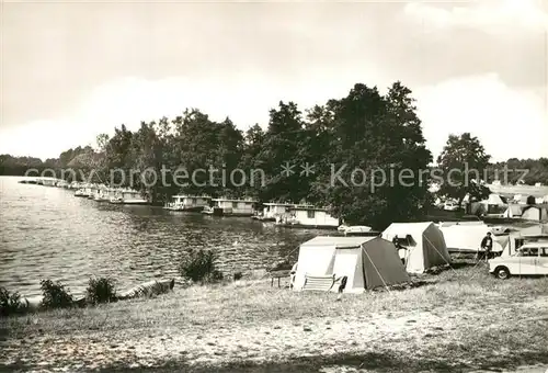 AK / Ansichtskarte Flecken_Zechlin Camping Wohnboote Grosser Zechliner See  Flecken_Zechlin