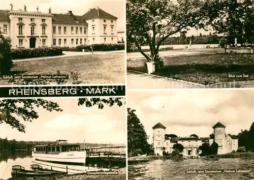 AK / Ansichtskarte Rheinsberg See Schlo? Sanatorium Helmut Lehmann  Rheinsberg