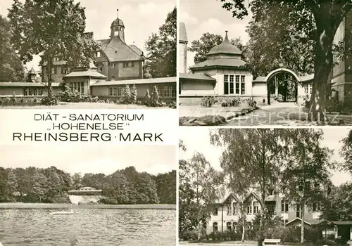 AK / Ansichtskarte Rheinsberg Di?t Sanatorium Hohenelse Rheinsberg